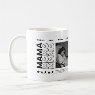 Caneca De Café Melhor mãe do mundo tipografia moderna colagem de 