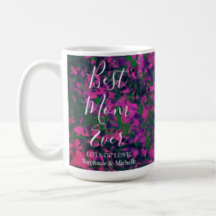 Caneca De Café Melhor Mãe, Floral de Jardim Único Rosa