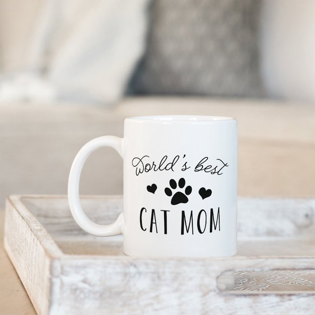 Caneca De Café Melhor Mãe Gato do Mundo (Criador carregado)