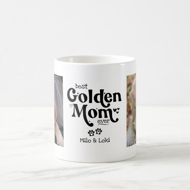 Caneca De Café Melhor Mãe Golden Retriever de Todos os Tempos Gol (Centro)