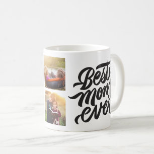 Caneca De Café Melhor Mãe já Personalizada 6 Colagem de Fotos