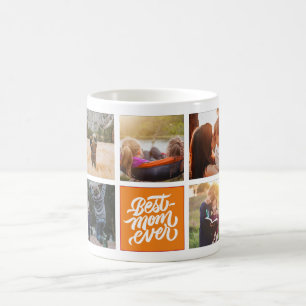 Caneca De Café Melhor Mãe Já Personalizada Colagem de Fotos Lar