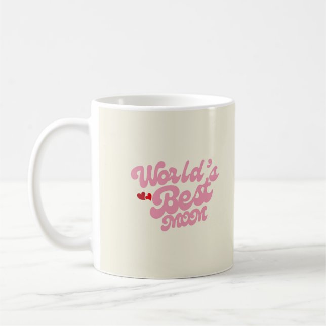 Caneca De Café Melhor Mãe Mug do Mundo - Bonita e Pensada Oferta (Esquerda)