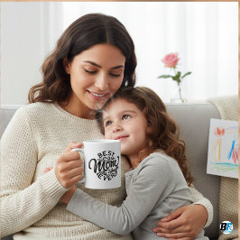 Caneca De Café "Melhor Mãe Nunca" com a foto da mãe, Dia de as mã
