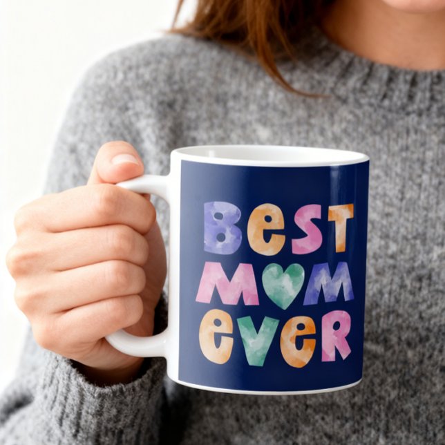 Caneca De Café Melhor Mãe Nunca Mug (An 11-oz mug is shown. Customize it with name and choose mug style and size.)
