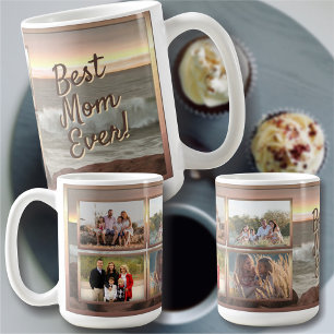 Caneca De Café Melhor Mãe Ondas e Aves 0893