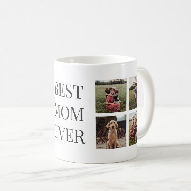 Caneca De Café Melhor Mãe Personalizada Que Já Teve Foto. (Frente Esquerda)