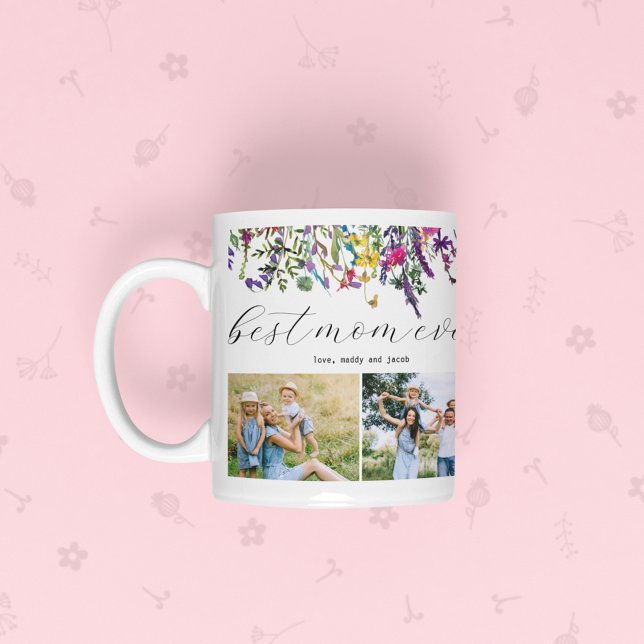 Caneca De Café Melhor Mãe, Quatro Fotos Modernas (Criador carregado)