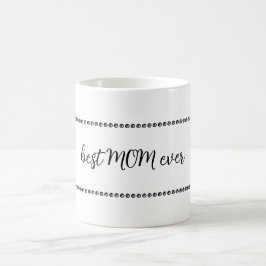 Caneca De Café Melhor Mãe Texto e pontos