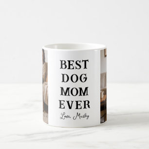 Caneca De Café Melhor Mamãe de Cachorro Personalizada 2 Fotos D