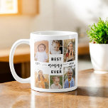 Caneca De Café Melhor Mamãe do mundo - Colagem de Fotos do Dia de<br><div class="desc">Celebre sua mamãe com a "Melhor Mamãe do Nunca", a cápsula de café de colagem de fotos do Dia de as mães. Esta caneca personalizada apresenta uma bela colagem organizada de fotos queridas, capturando momentos e memórias especiais. A mensagem sincera "Best Mamãe Ever" acrescenta um toque amoroso. Feito de cerâmica...</div>