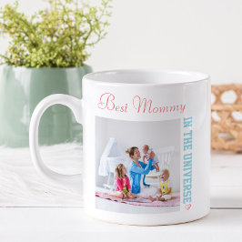 Caneca De Café Melhor Mamãe do Universo - Duas Fotos Quadradas