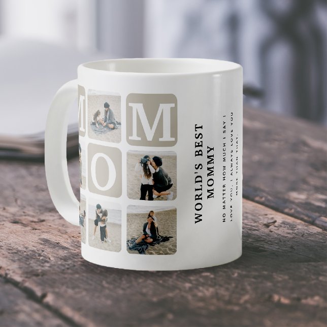 Caneca De Café Melhor Mamãe Foto Colagem do Mundo (Criador carregado)