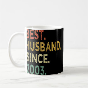 Caneca De Café Melhor Marido desde 2003 19º Aniversário de Casame