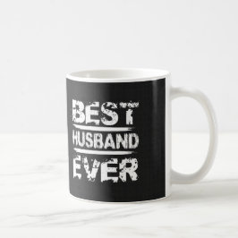 Caneca De Café Melhor MARIDO do mundo preto e branco Moderno A06Z