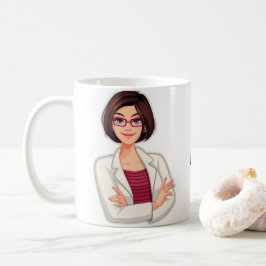 Caneca De Café Melhor Médica Personalizada, Brunette Female