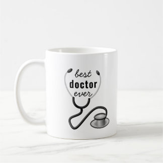 Caneca De Café Melhor Médico de Todos os Tempos Estetoscópio Grad