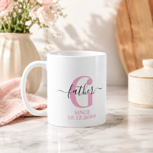 Caneca De Café Melhor Monograma de Pai Dia dos Pais Personaliza