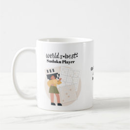Caneca De Café Melhor Mulher do Jogador Sudoku Personalizada