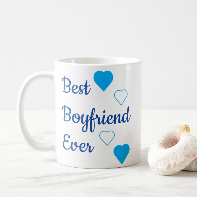 Caneca De Café Melhor Namorado de Todos (Com Donut)