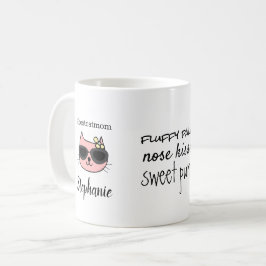 Caneca De Café Melhor Nome Personalizado da Mãe Cat