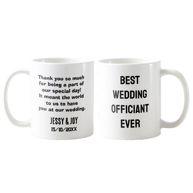 Caneca De Café Melhor Oficiente de Casamento Nunca Mais Engraçado (Mug)