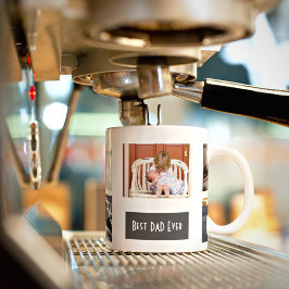 Caneca De Café Melhor Pai 5 Foto Personalizada