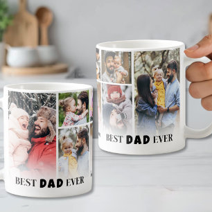 Caneca De Café Melhor Pai 8 Colagem de Fotos Pai