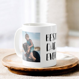 Caneca De Café Melhor Pai alguma vez moderno gráfico de fotos