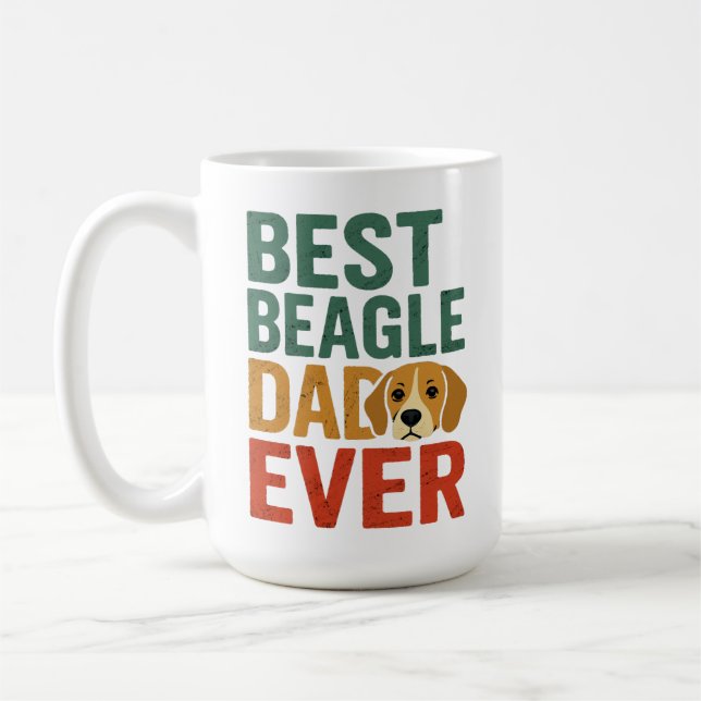 Caneca De Café Melhor Pai Beagle Nunca (Esquerda)