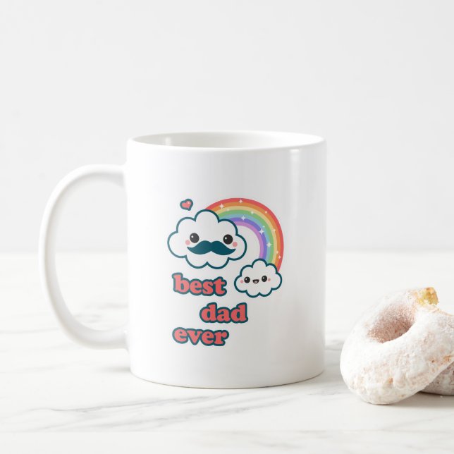 Caneca De Café Melhor pai bonito da nuvem (Com Donut)