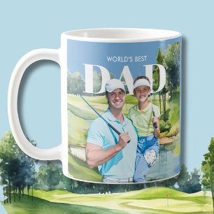 Caneca De Café *Melhor Pai Colagem de Fotos Personalizada 2 Campo