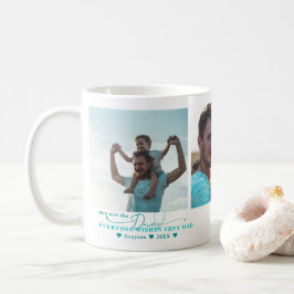 Caneca De Café Melhor Pai | Colagem de Três Fotos Escrita à Mão