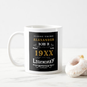 Caneca De Café Melhor Pai de Aniversário Personalizado Já Dourado