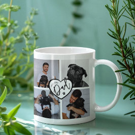 Caneca De Café Melhor Pai de Cachorro | Colagem de Fotografias