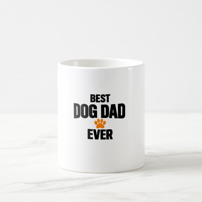 Caneca de café Melhor Pai de Cachorro de Todos os  (Centro)
