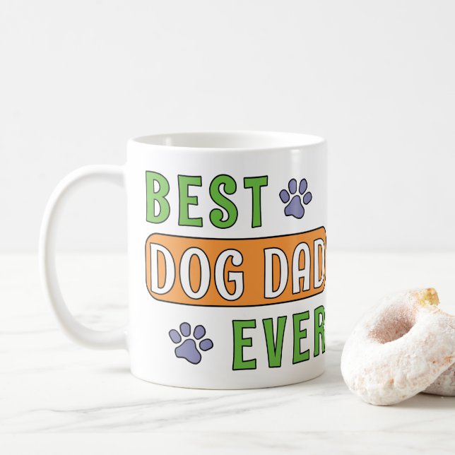 Caneca De Café Melhor Pai de Cachorro de Todos os Tempos (Com Donut)