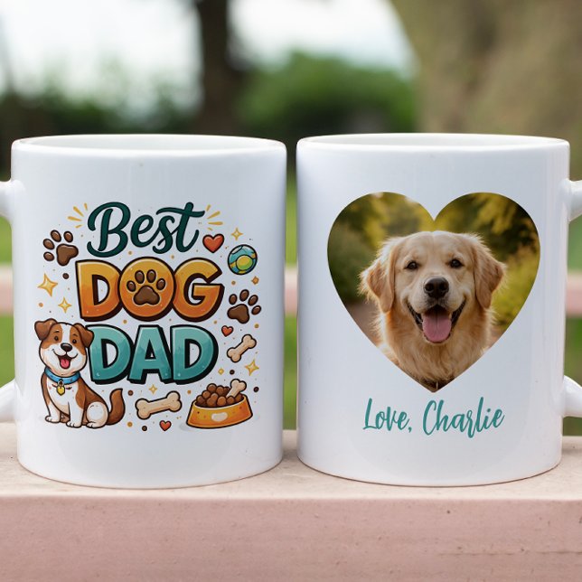 Caneca De Café Melhor Pai de Cachorro do Mundo | Dia dos Pais Per (World’s Best Dog Dad | Custom Father’s Day Coffee Mug
)