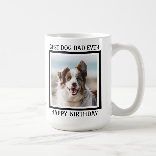 Caneca De Café Melhor Pai De Cachorro - Feliz Aniversário - Pai D (Direita)