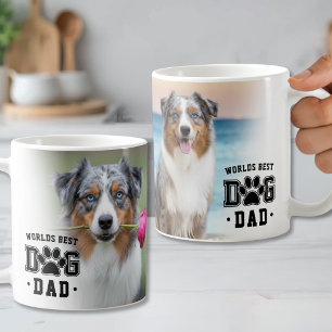 Caneca De Café Melhor Pai de Cachorro Nome Personalizado Foto