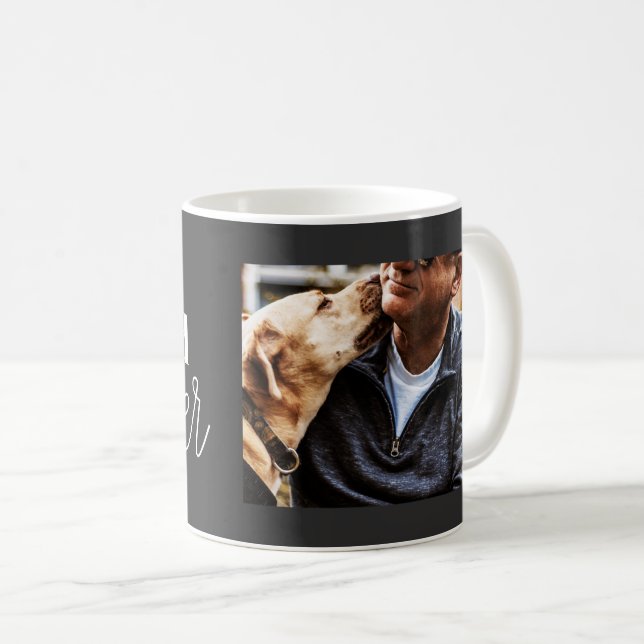 Caneca De Café Melhor Pai De Cachorro Que Mug De Foto (Frente Esquerda)