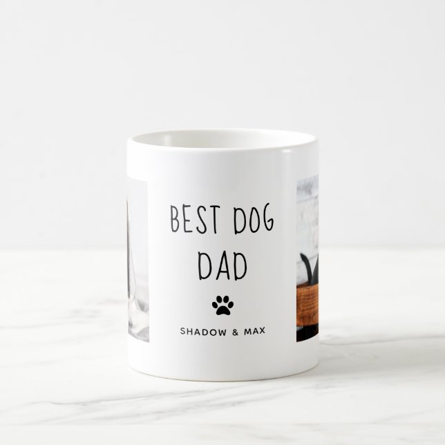 Caneca De Café Melhor Pai de Cachorro | Texto manuscrito de duas  (Centro)