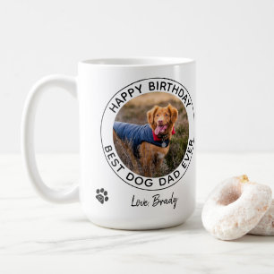 Caneca De Café Melhor Pai De Cães - Foto De Feliz Aniversário