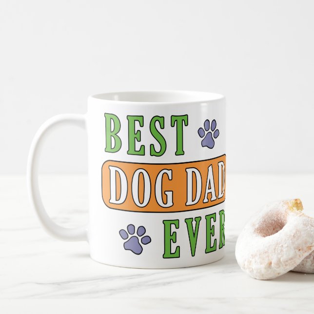 Caneca De Café Melhor Pai De Cão (Com Donut)
