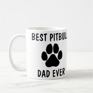 Caneca De Café Melhor pai de cão PITBULL de cada vez texto person