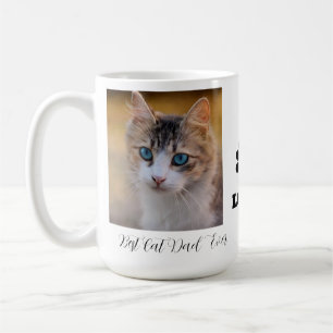 Caneca De Café Melhor Pai de Cat de Foto Personalizada e Nome de 