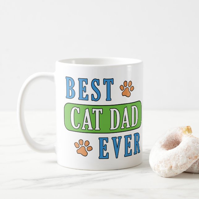 Caneca De Café Melhor Pai De Gato (Com Donut)