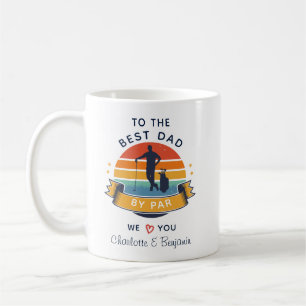 Caneca De Café Melhor Pai De Par Retro Dia de os pais Crianças Fo