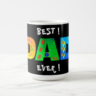 Caneca De Café Melhor PAI De Sempre! Bold Geométrico Boho