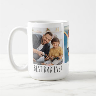 Caneca De Café MELHOR PAI DE TODOS 3 Fotos Nomes Moderno